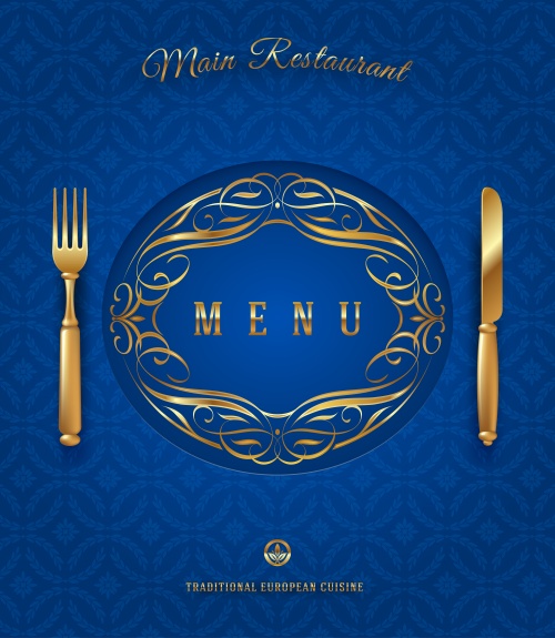         / Vintage menu for italian and france restaurant in vector