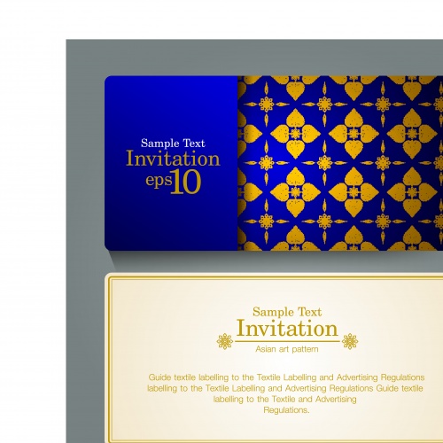    | Elegant invitation cards vector