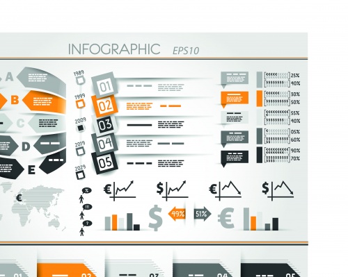     55 | Infographic and diagram design elements vector set 55