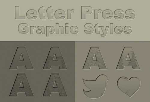 Designtnt - Letter Press Ai Graphic Style