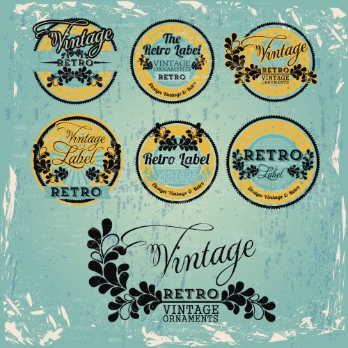   10 / Vintage labels 10 - vector stock