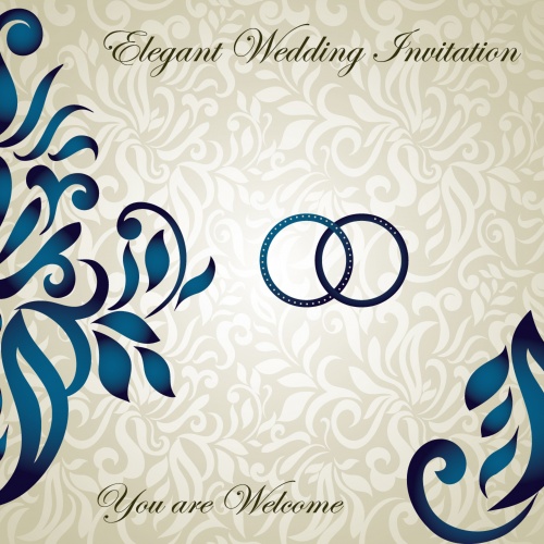 Wedding invitation with floral design