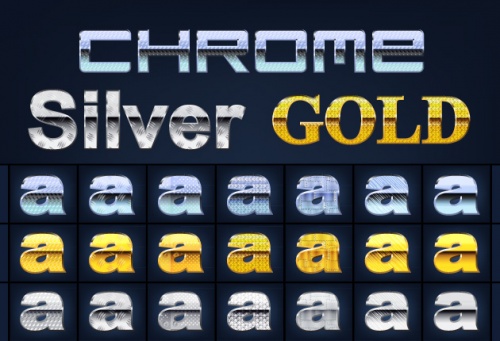 Designtnt - Chrome Gold Silver Graphic Style