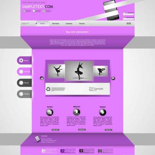    ,  43 / Infographics design template with numeration and web elements, part 43 - vector stock