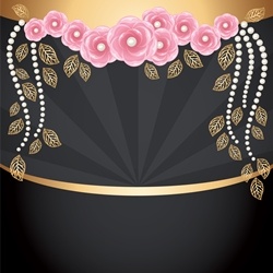       / Backgrounds with flowers and jewels - vector stock