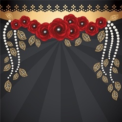      / Backgrounds with flowers and jewels - vector stock