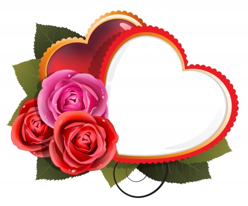  ,      / Red roses and hearts in vector
