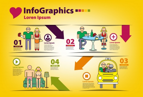  ,  41 / Infographics design template with numeration, part 41 - vector stock