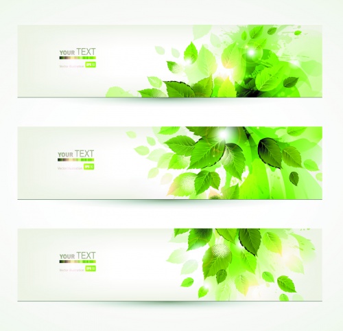 Abstract Green Leaves Vector