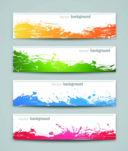 Color Paint Cards Vector