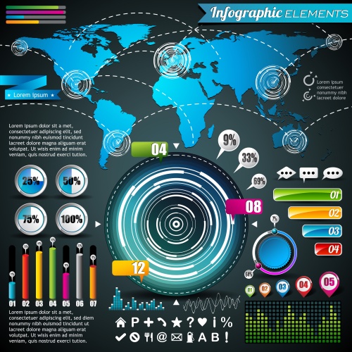  ,  42 / Infographics design template with numeration, part 42 - vector stock