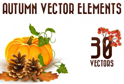 Designtnt - Vector Autumn Elements Set 1