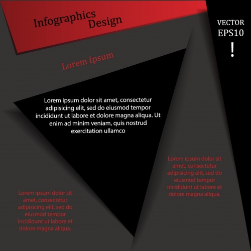 Numbered and infographics design elements