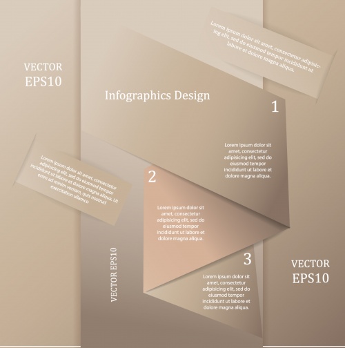 Numbered and infographics design elements