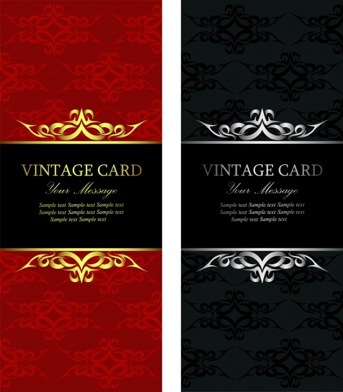 Vintage cards banners