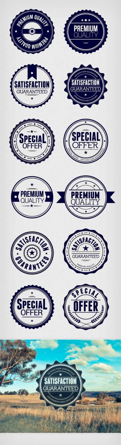 Designtnt - Clean and Modern Vector Badges