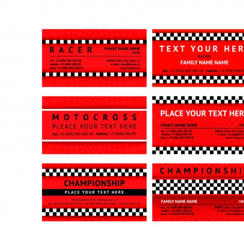     3 | Business Cards taxi driver set 3