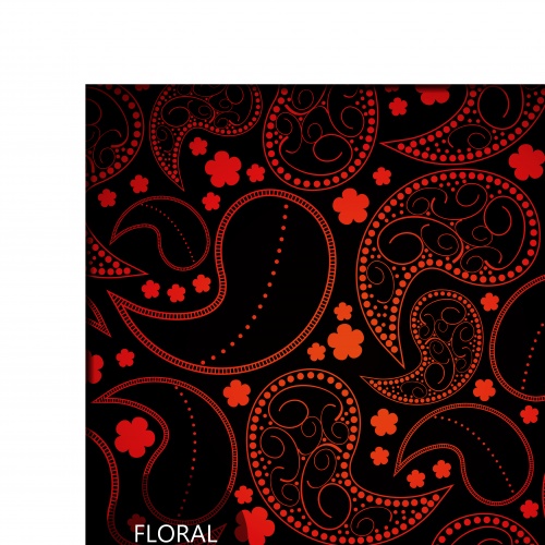 Флора красные и чёрные фоны | Flora red and black vector backgrounds