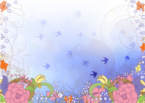 Colorful Spring Vector Backgrounds Set 3