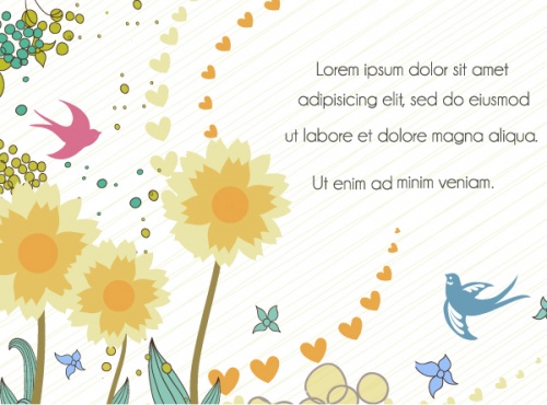 Colorful Spring Vector Backgrounds Set 1