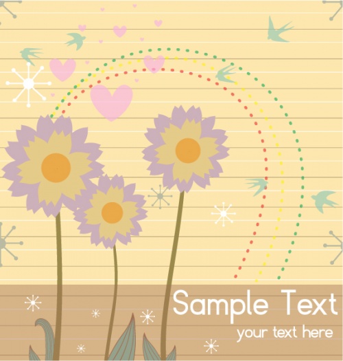 Colorful Spring Vector Backgrounds Set 2