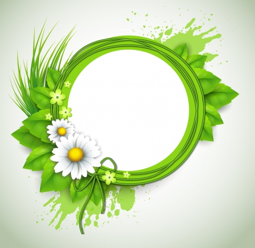 Green Spring Banners Vector