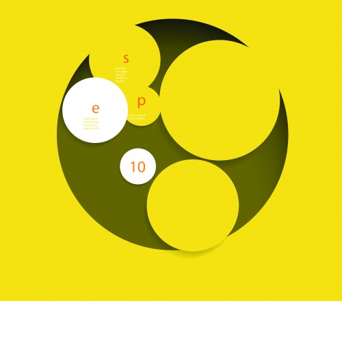 Ƹ  | Yellow abstract design templates vector