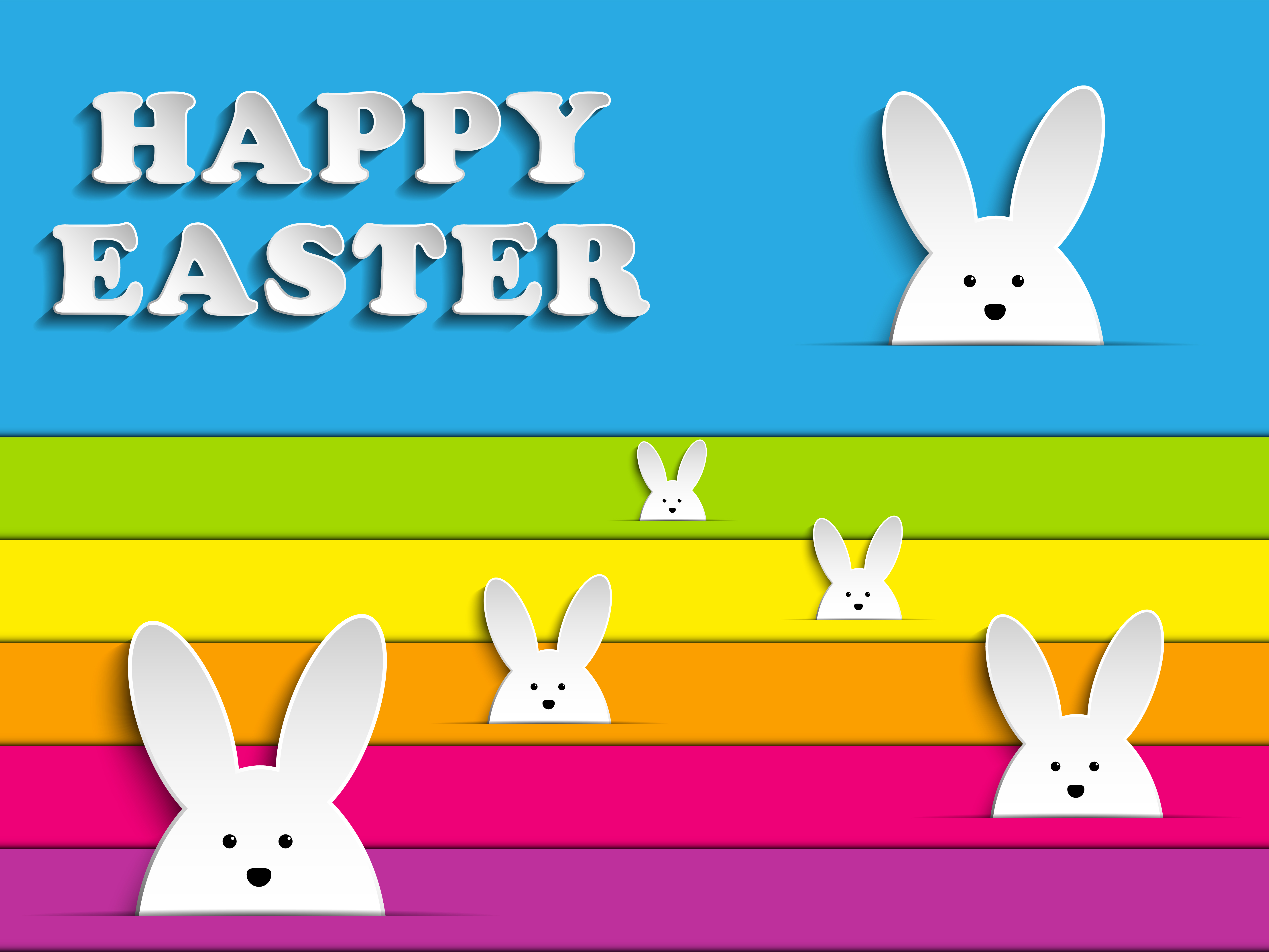 Download Пасхальные цветные баннеры с кроликами / Easter color ...