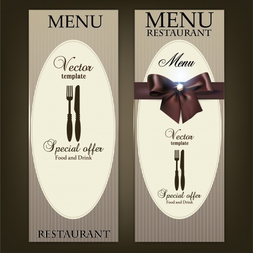       / Menu and invitations card in vector
