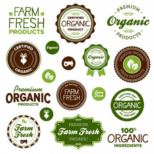 ECO, BIO, Natural & Organic Vector Labels Set #4