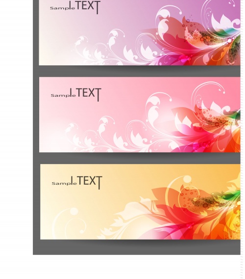 Bright floral banners