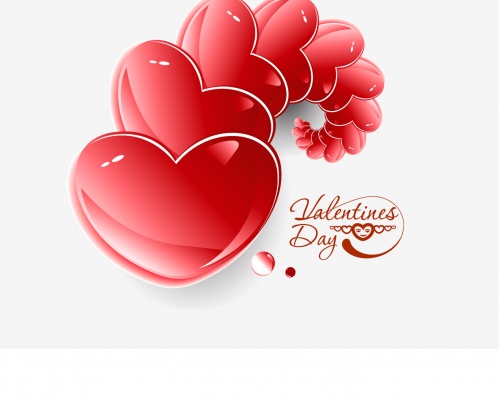 Valentine's day background with hearts