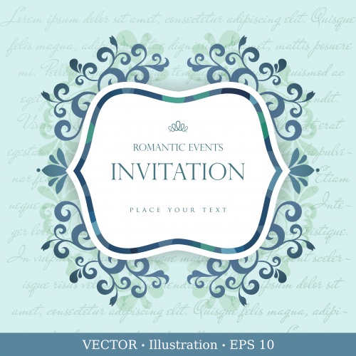 Vector backgrounds with an ornament for the invitation