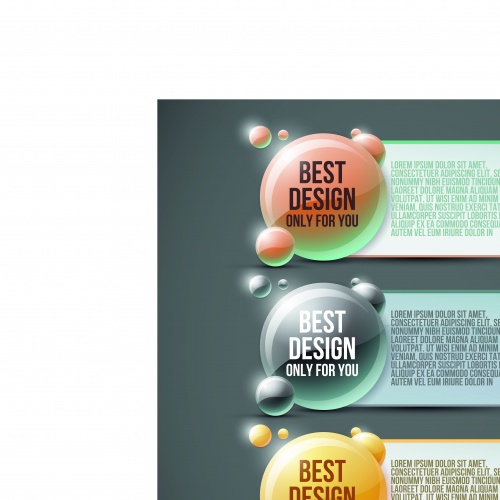       | Glossy banners speech bubble vector