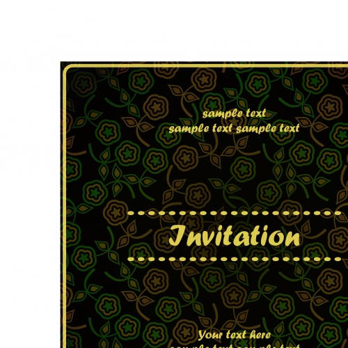    | Floral invitation cover vector