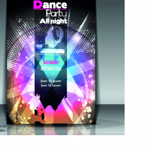       3 | Flyer dance night party vector set 3