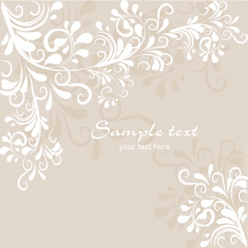 Stock: Beige gentle backgrounds with flower drawing
