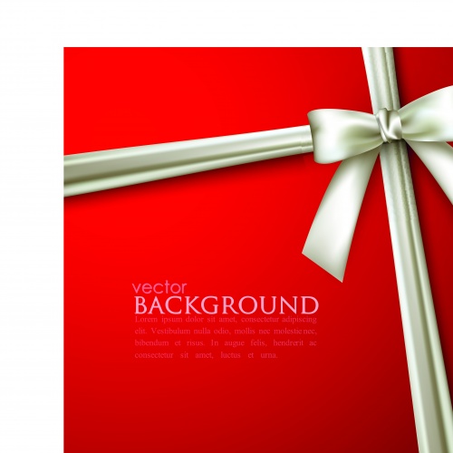      | Elegant vector background with white bow