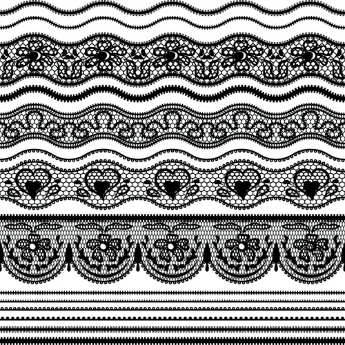 Black Lace Backgrounds Vector