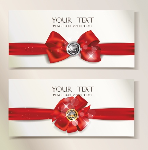 Gift Cards with Bows Vector