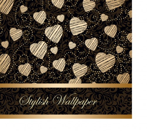 Luxury background with hearts