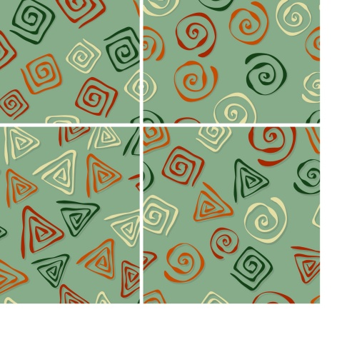 Set of abstract seamless patterns