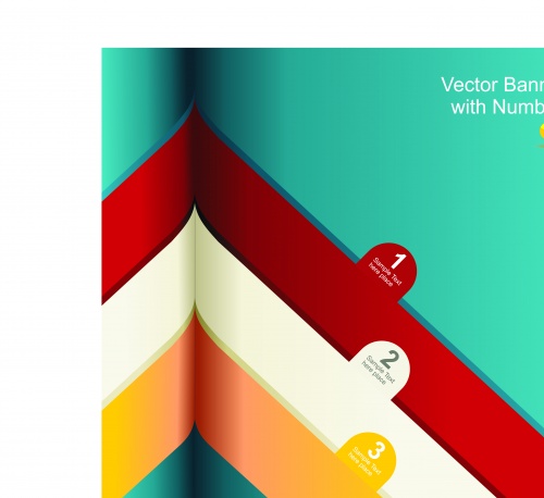     6 | Design with numbered banners vector set 6