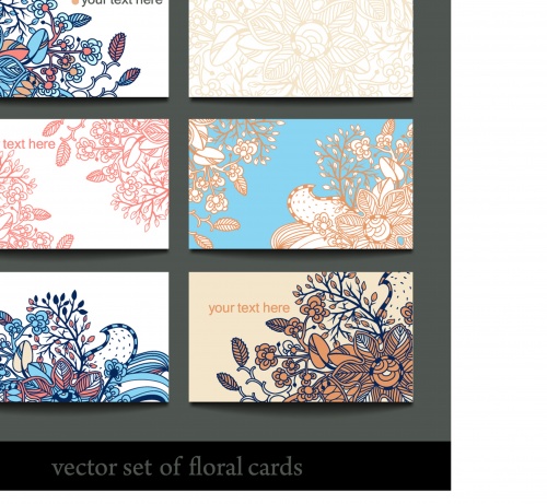 Collection of floral cards