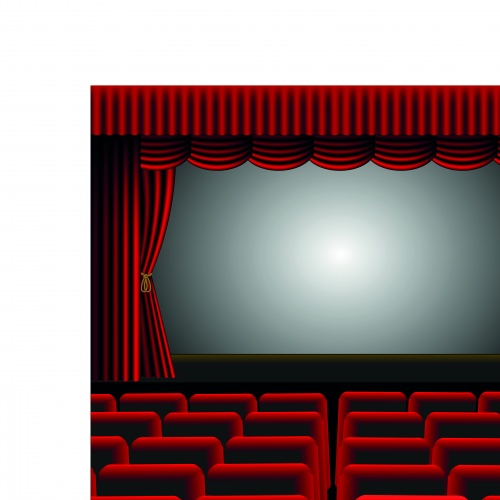    | Curtain and stage vector