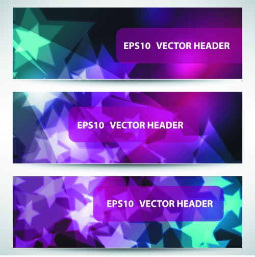 Abstract Headers Design Vector