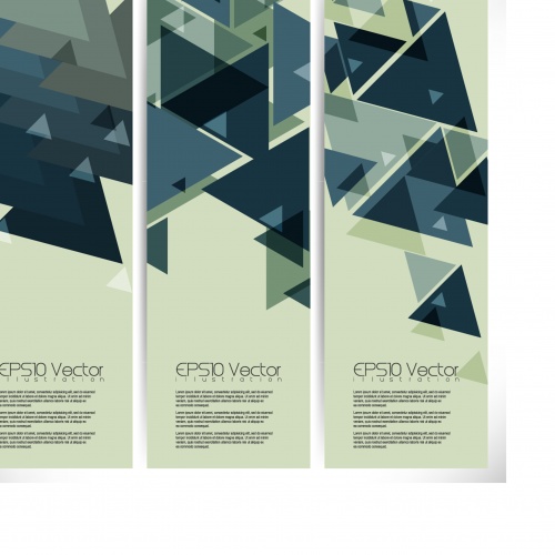 Abstract geometric banners set