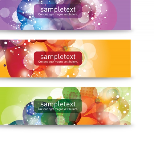 Colorful abstract banners