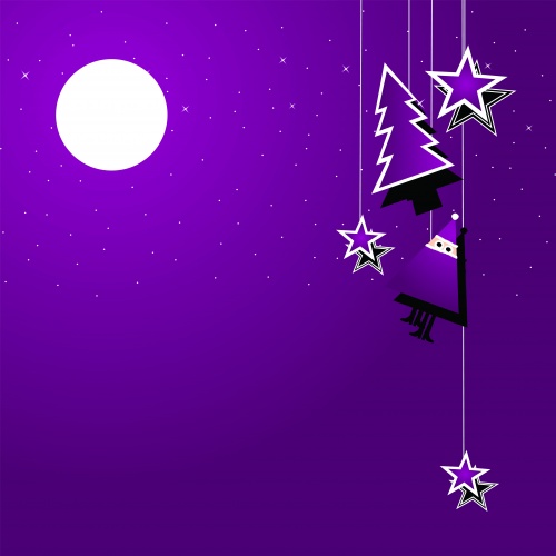 Новогодние фоны - вектор  Stock: Lilac backgrounds by Christmas and New year