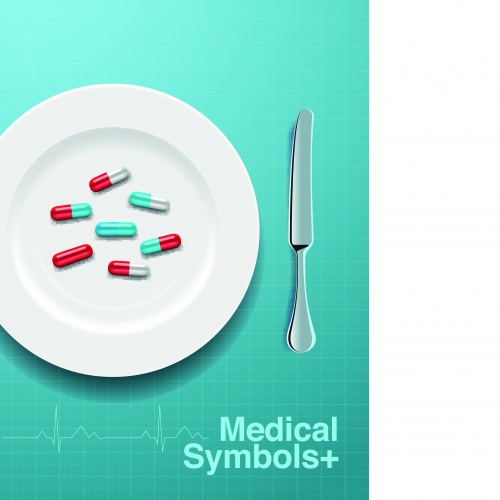    | Medical pills creative vector background